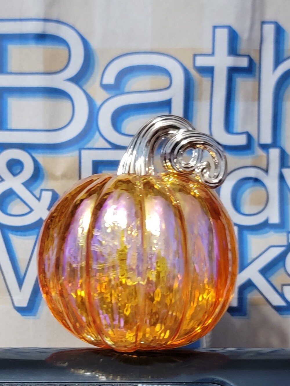 Bath & Body Works Clear Orange Pumpkin Wallflower Plug